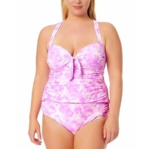 California Waves SUNKISSED SUNRISE
LAVENDER Tie-Dye Tankini Top US(16/18) New